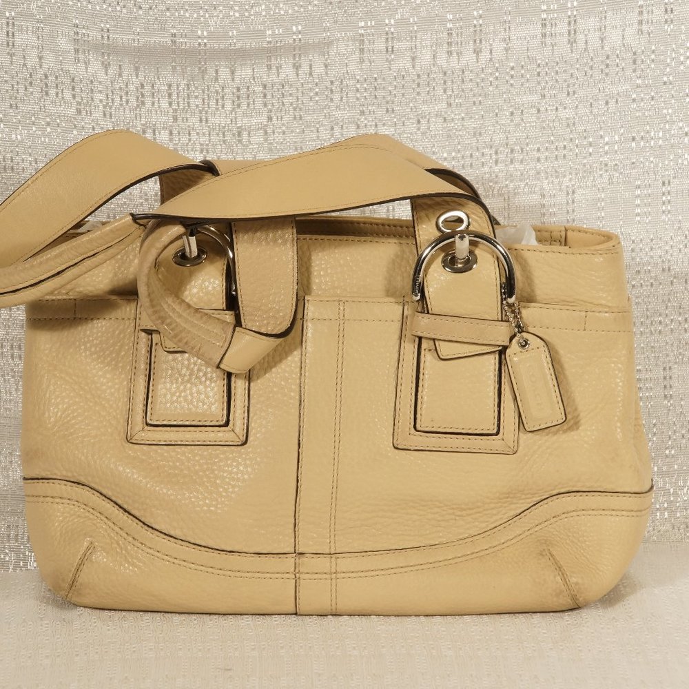 Coach Beige Leather Satchel